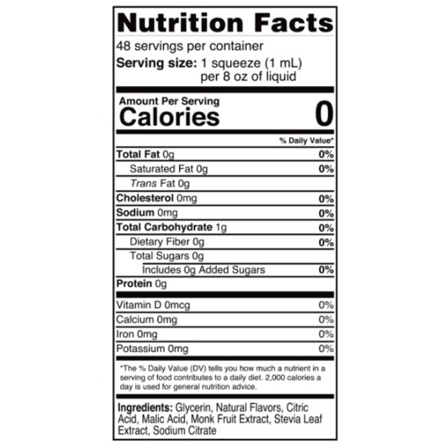 SWEETLEAF Water Drops 48 ml  ( 5 saveurs)