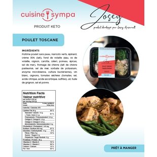 Josey Arsenault Tuscan chicken meal 350g