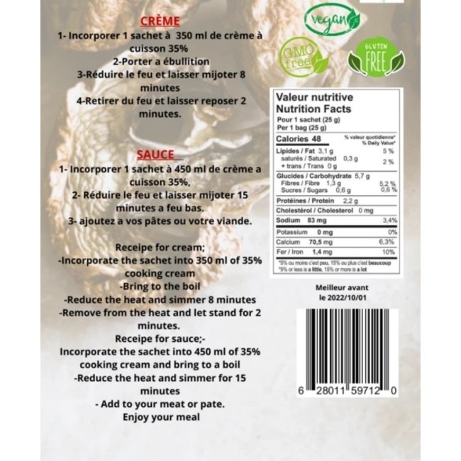 CÉTONSTYLE Soupe, sauce, crème de légumes 28g
