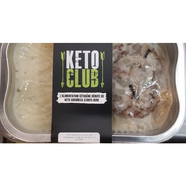 KETO CLUB  Meal Steak Salisbury mushroom sauce and mashed cauliflower 350g
