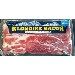 KLONDIKE Bacon fumé a l'érable sans sucre 500g