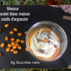 MISS MARIE White chocolate mousse with sea buckthorn coulis 120g