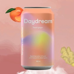 DAYDREAM Eau pétillante infusée pêche et gingembre 355ml