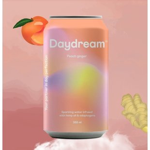 DAYDREAM Peach Ginger sparkling water infused  355ml