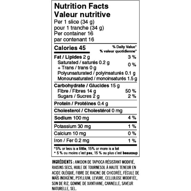 CARBONAUT CARBONAUT Cinnamon raisin bread gluten free 550g