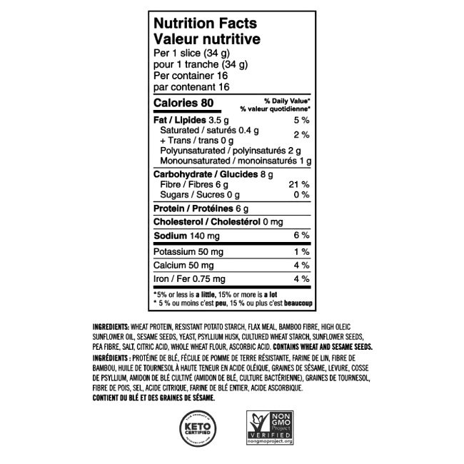 CARBONAUT Pains faible en glucides (2 choix) 544g