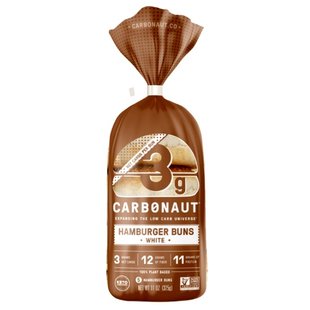 CARBONAUT Hamburger white buns (5) 325g
