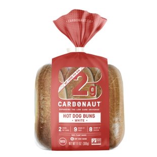 CARBONAUT Hot dog white buns (6) 300g