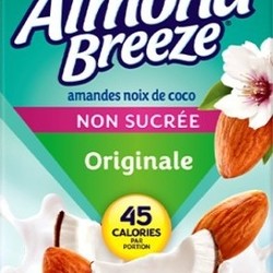 ALMOND BREEZE Lait d'amande originale non-sucré amande et coconut 946ml