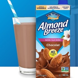 ALMOND BREEZE Lait d'amande non sucré au chocolat 946ml