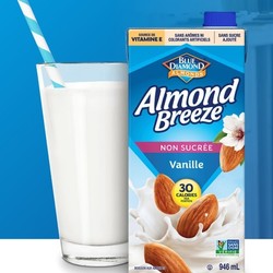 ALMOND BREEZE Unsweetened vanilla almond milk 946ml