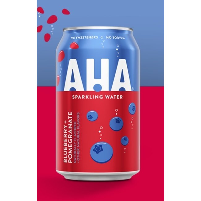 AHA Sparkling water 4 flavors (12 x 355 ml)