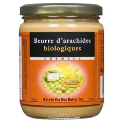 NUTS TO YOU Beurre d’arachides biologiques crémeux 500g