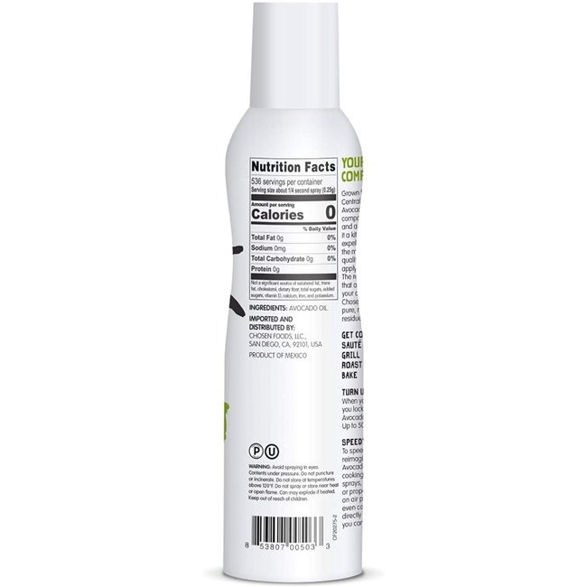 CHOSEN FOODS Huile d'avocat en vaporisateur 383g