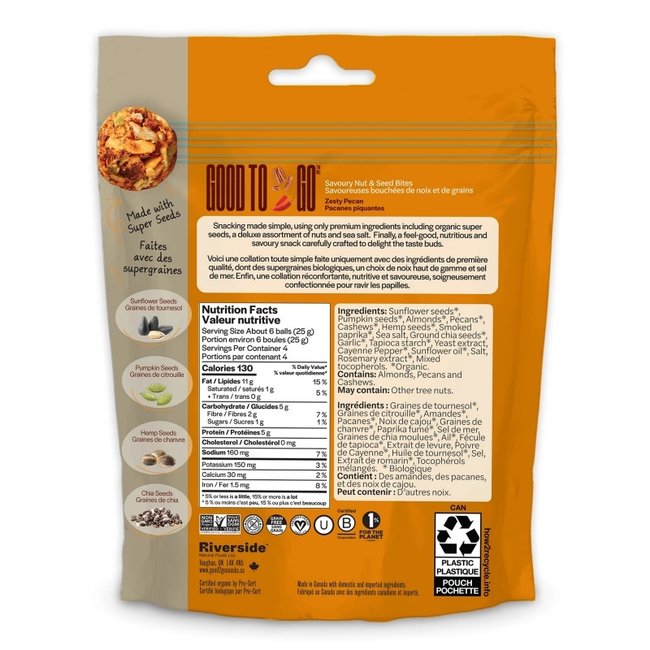 GOOD TO GO Bouchées de noix et graines 6 X 100g