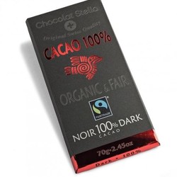 STELLA Chocolat organique noir 100% cacao 70g