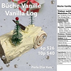 PERLE D'OR Bûche de Noël (10 personnes)