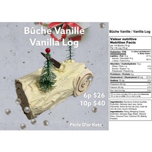PERLE D'OR Bûche de Noël (10 personnes)