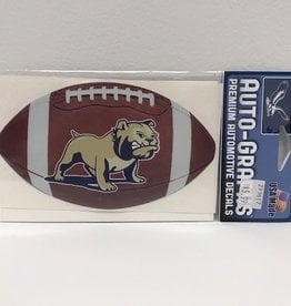 Bulldog Standing with Football Decal