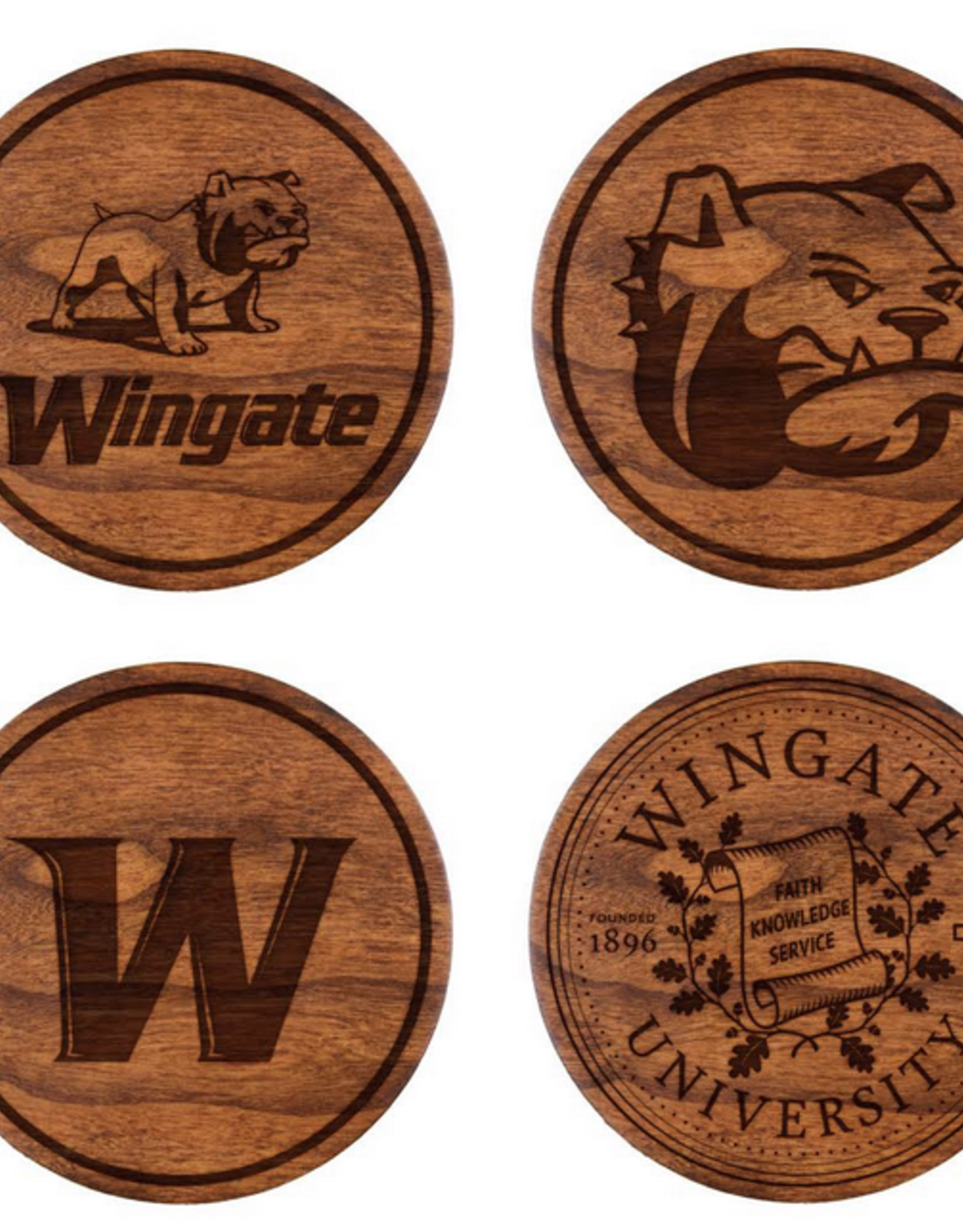 LazerEdge Variety 4 Pack Wood Coasters