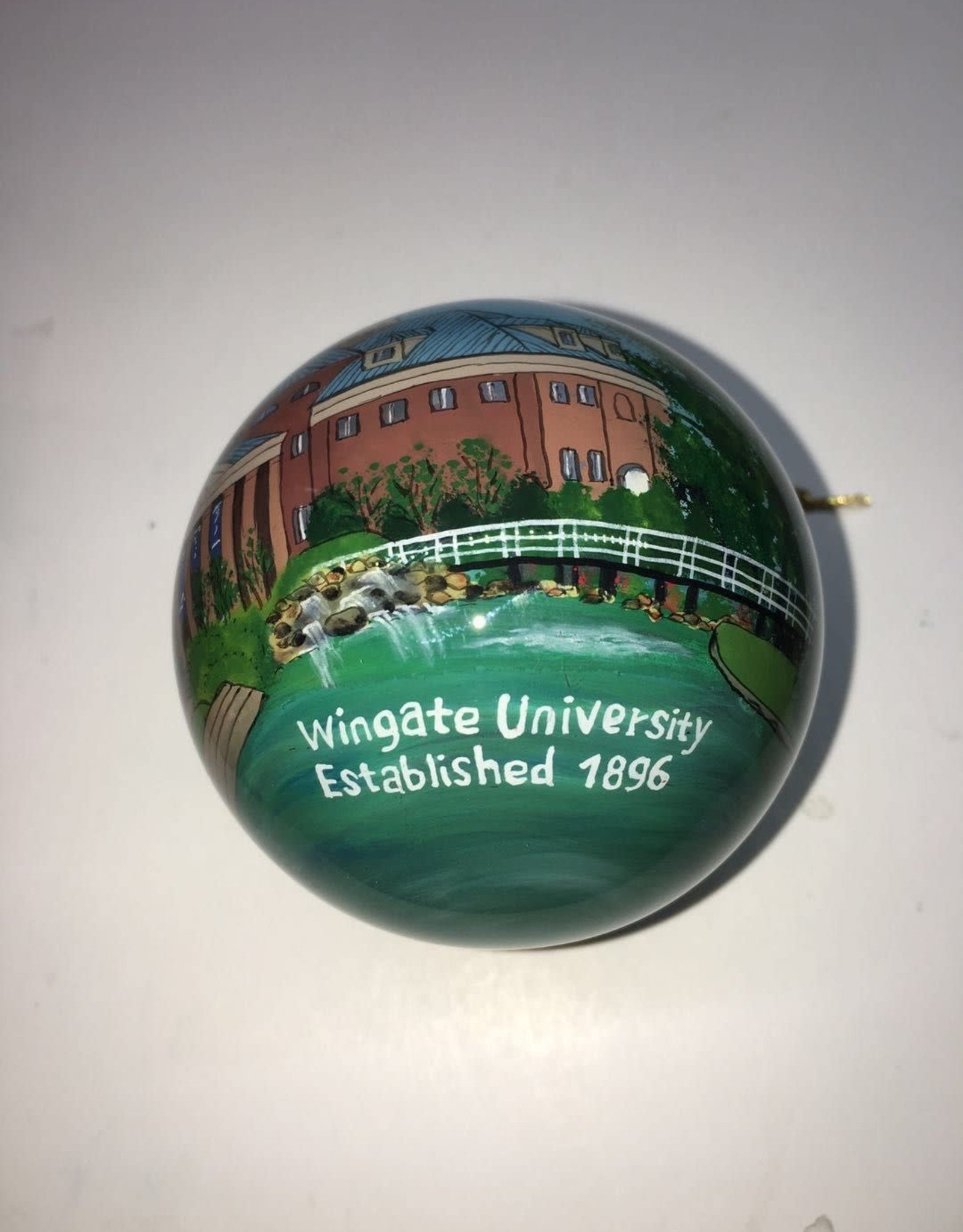 MCM Hand Painted Stegall Ceramic Ball Ornament