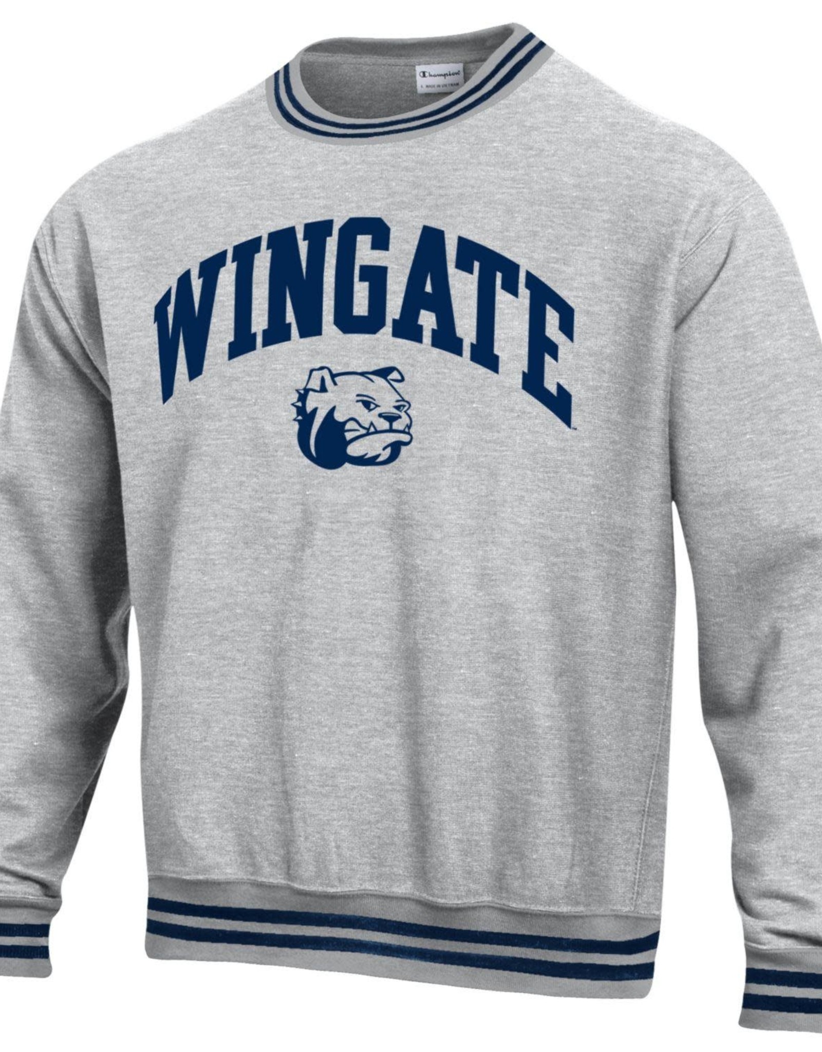 champion navy crewneck