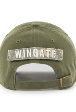 47 Brand Military Green Woodrugh Clean Up W Front Wingate Back Hat