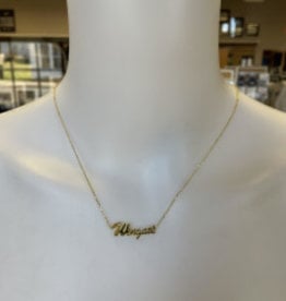 Chelsea Taylor Adjustable Wingate Gold Plated Diamond Stud Necklace