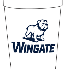 12oz White Bleacher Stadium Full Dog Over Wingate Cup