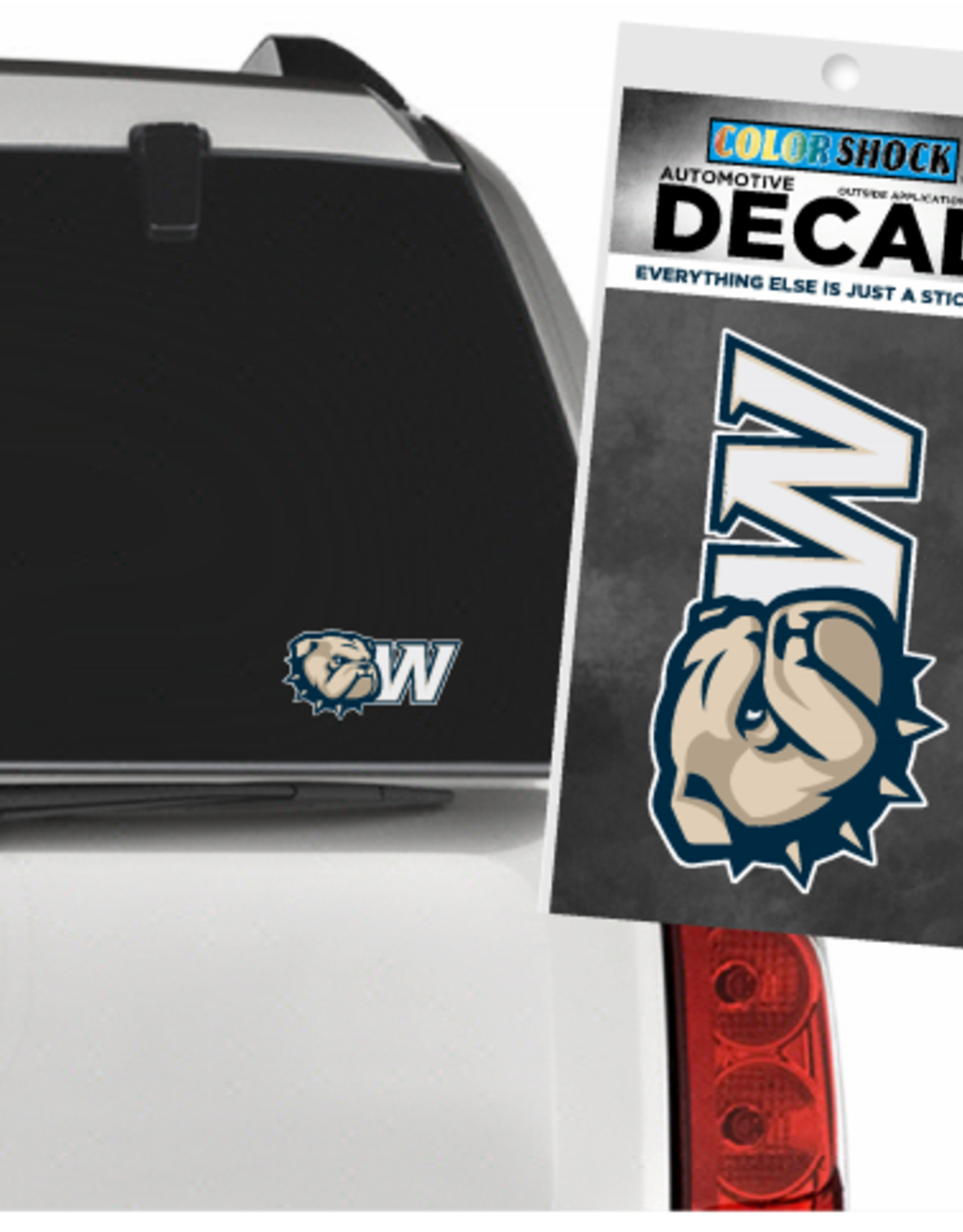 CDI 3 x 5 Dog Head W Decal