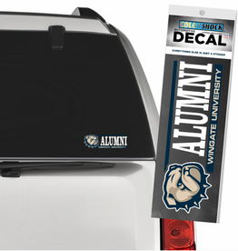 CDI 2" x 6" Dog Head Alumni Over Wingate University Decal