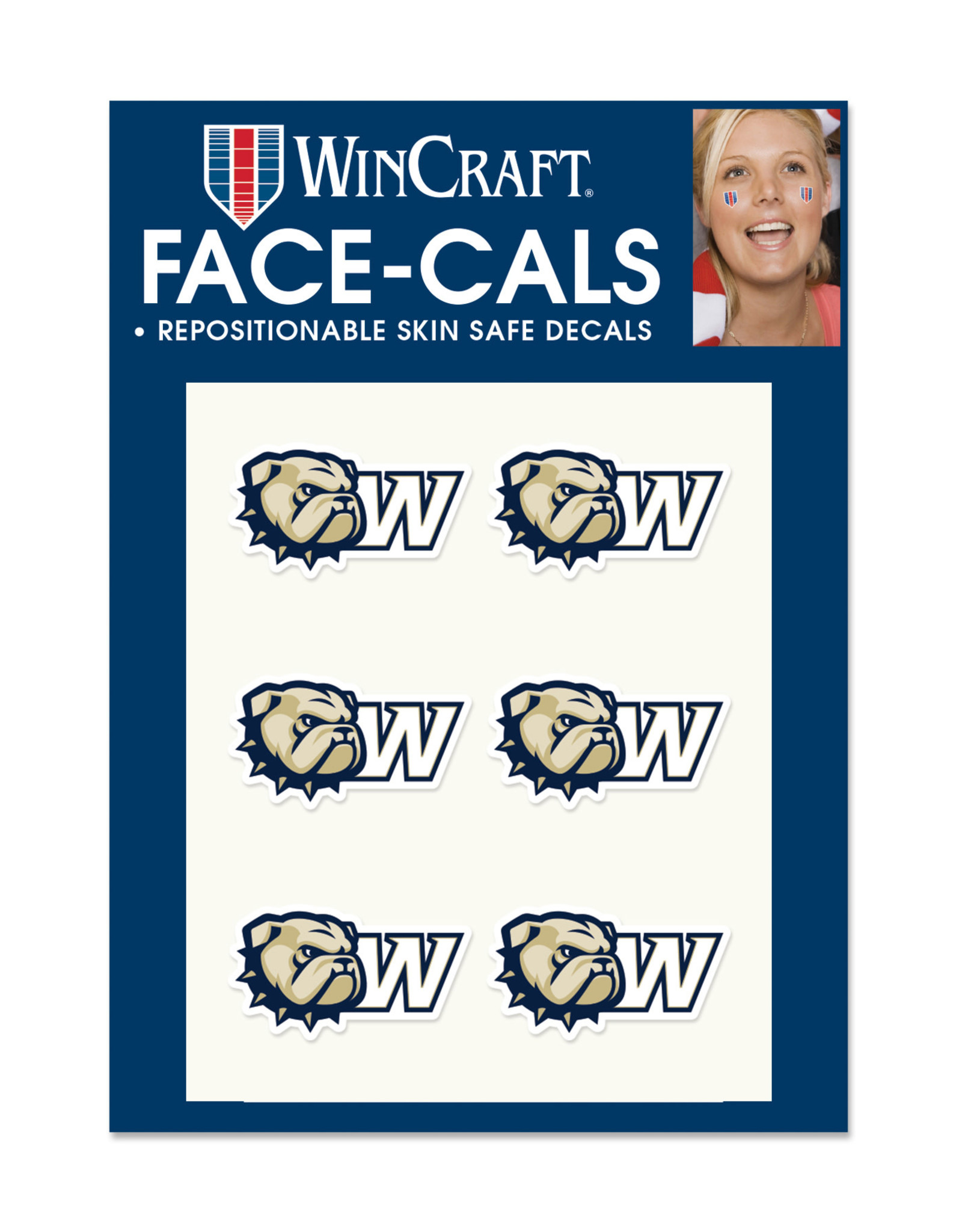 Wincraft 6 Pack Dog Head W Repositionable Face Decals