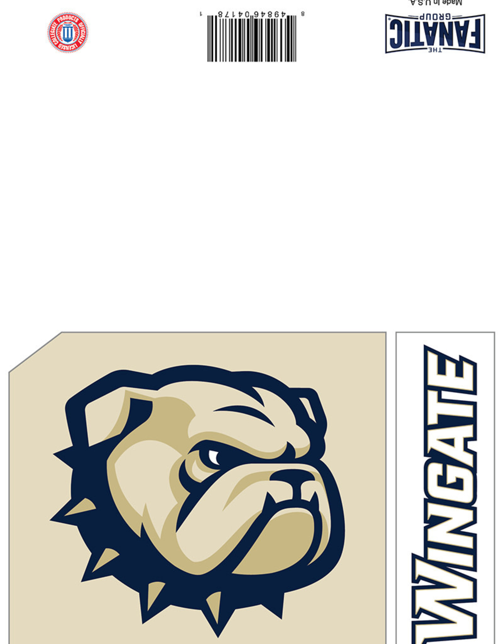 The Fanatic Group 5 x 7 Wingate Go Bulldogs Greeting Card