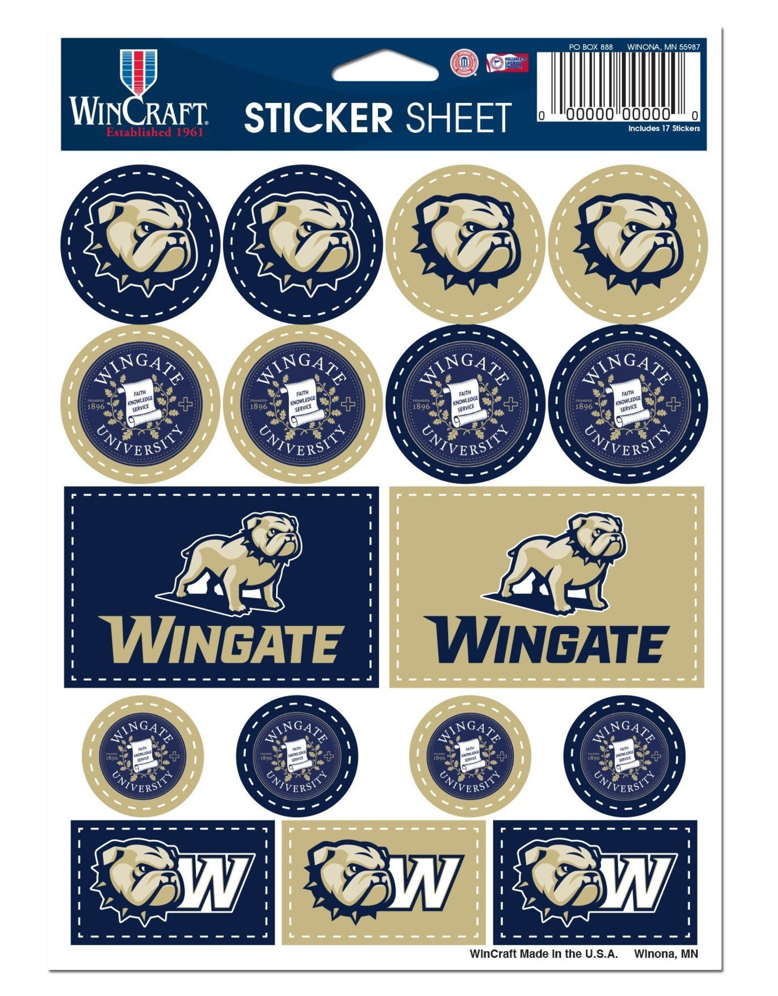 Wincraft 5 x 7 Small Sticker Sheet