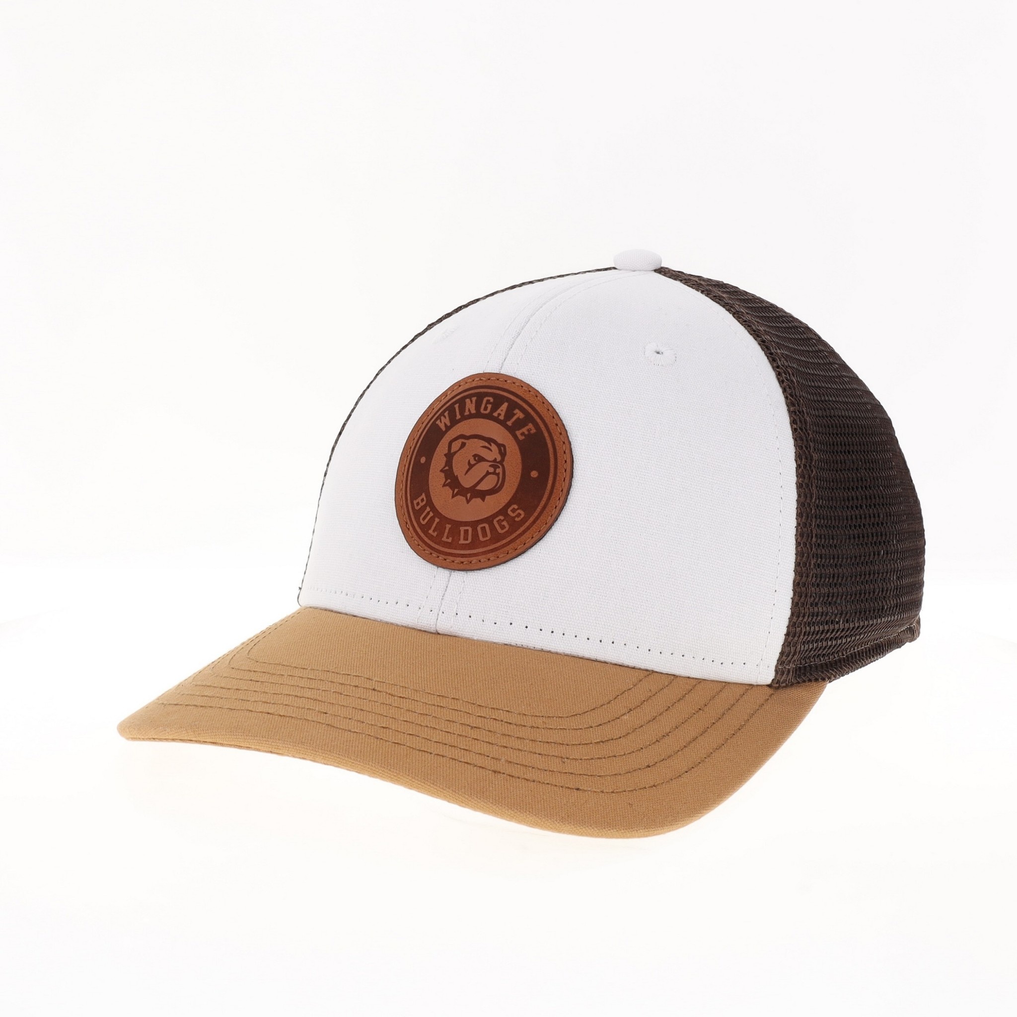 White Carmel Brown Leather Patch 