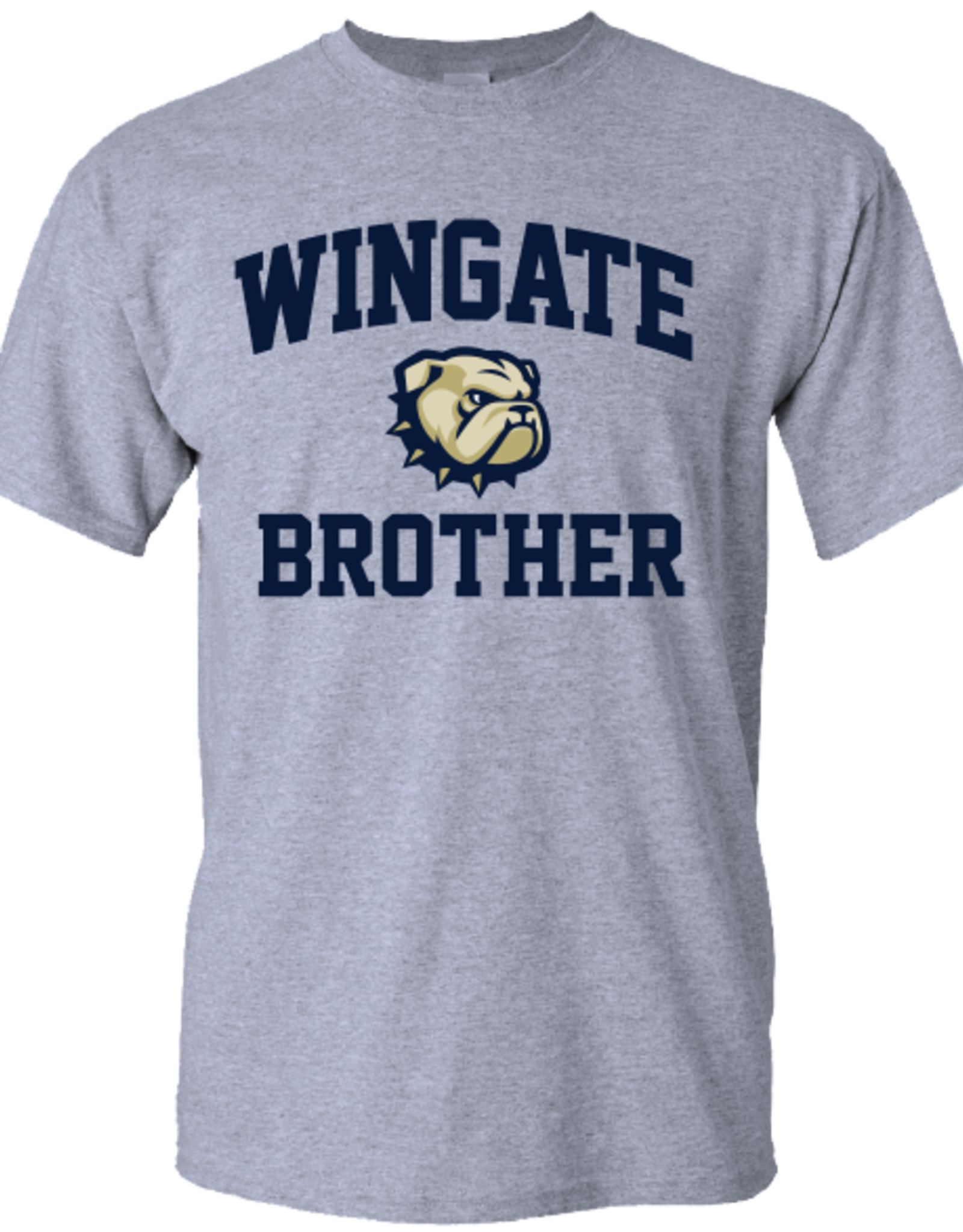 Gildan Grey Wingate Dog Head Brother Short Sleeve T Shirt