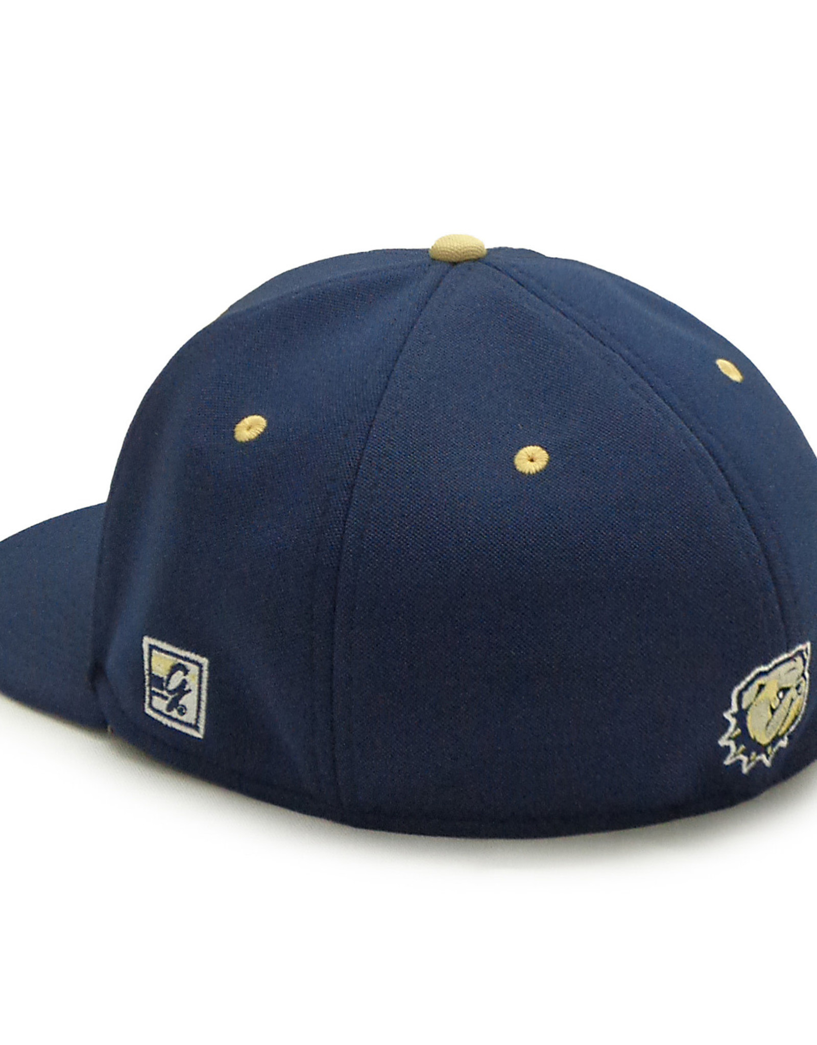 The Game Navy W Flat Bill White W Structured Stretch Fit Hat