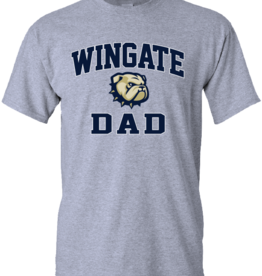 Gildan Wingate Dog Head Dad Grey  Short Sleeve T Shirt