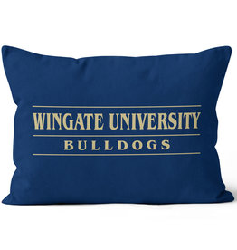 Jardine 14"x20" Navy Indoor Sublimated Pillow Wingate University Over Bulldogs