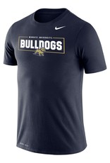 Nike Navy Legend Wingate University Bulldogs Full Dog Short Sleeve T Shirt