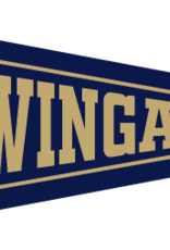 Collegiate Pacific 9 x 24 Navy Dog Head Bulldogs Wingate Pennant