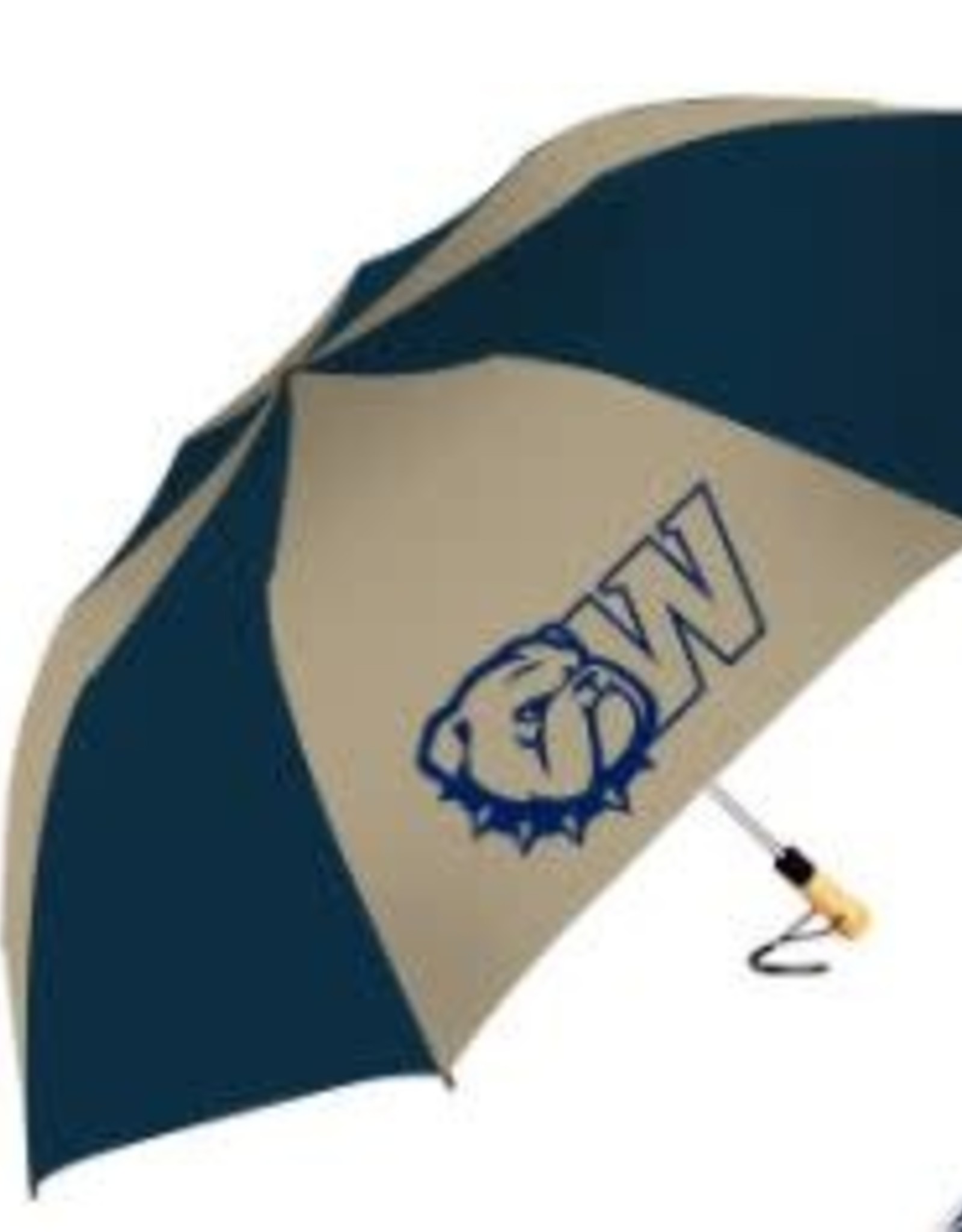 Storm Duds 58" The Big Storm Oversized Navy Gold Dog Head W Umbrella