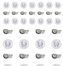 The Fanatic Group 2 Sheets of 44 Mini Seal Dog Head W Sticker Sheet