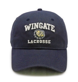 The Game Deep Navy Wingate Dog Head Lacrosse Unstructured Adjustable Hat
