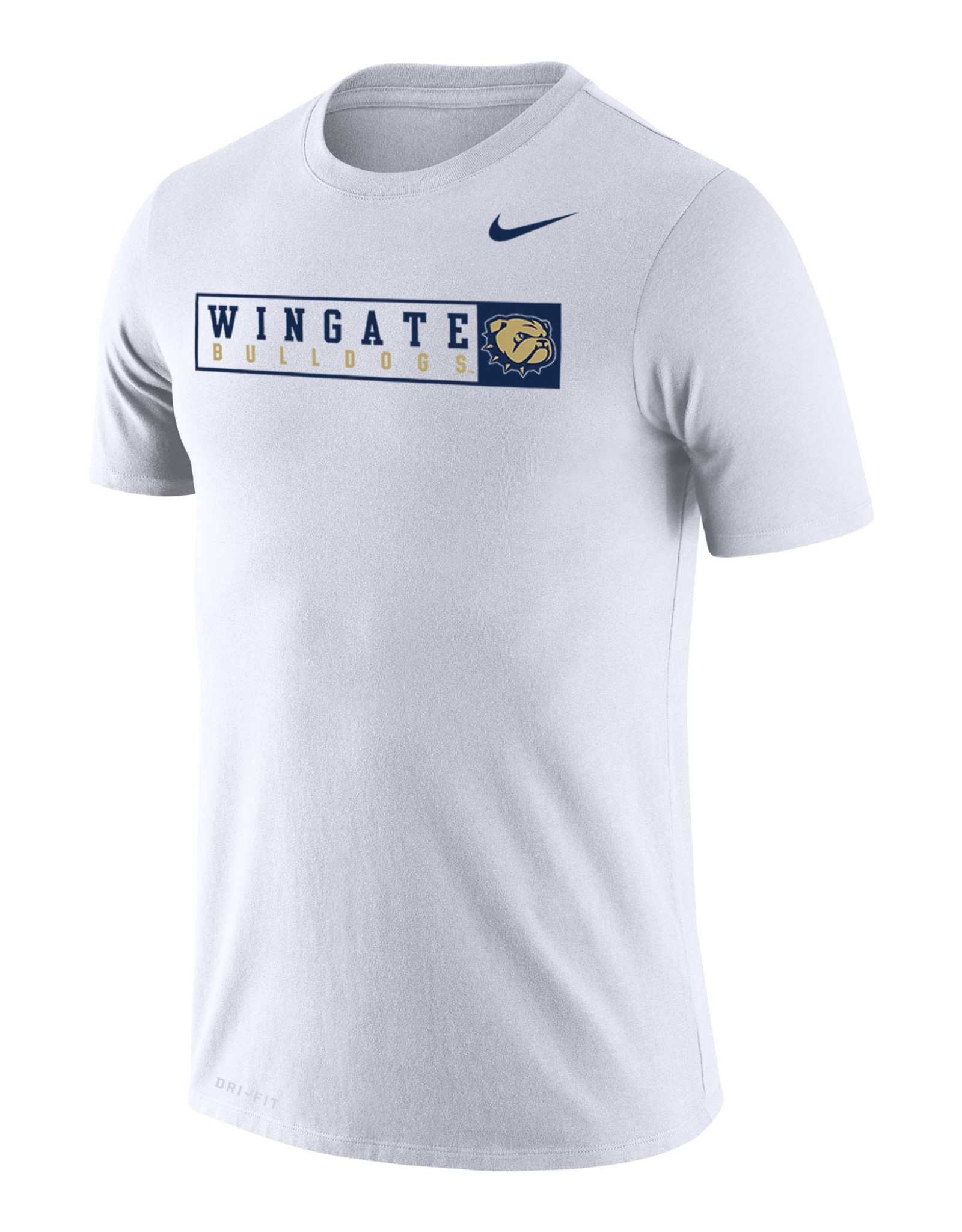Nike White Wingate Bulldogs Dog Head Legend Short Sleeve T Shirt