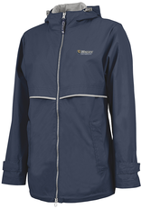 Charles River Ladies Navy Dog Wingate Waterproof Raincoat Jacket