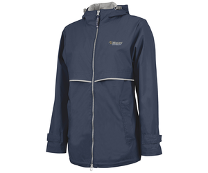 Mens Navy Charles River New Dog Wingate Waterproof Raincoat