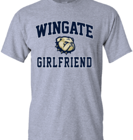 Gildan Grey Wingate Dog Head Girlfriend Short Sleeve T Shirt