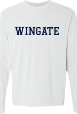 Comfort Colors White Wingate Shadow Letters Long Sleeve T Shirt