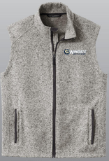 Grey Heather Full Zip Dog Head Wingate Embroidered Vest